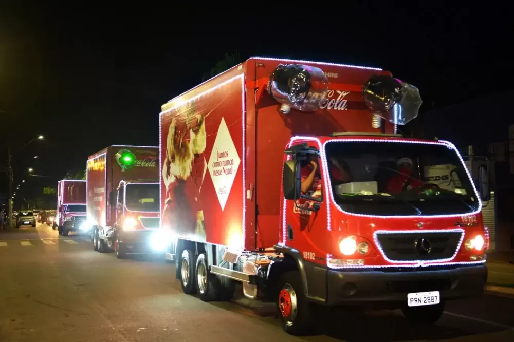 Caravana do Papai Noel, da Coca-Cola. - Foto: Divulgação