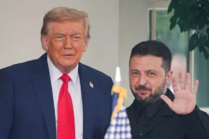 Trump e Zelensky se reúnem na Casa Branca • 18/08/2025 REUTERS/Nathan Howard