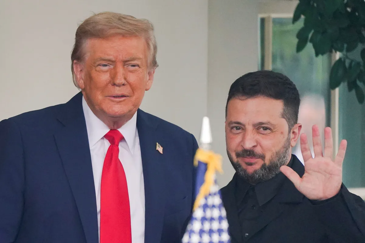 Trump e Zelensky se reúnem na Casa Branca • 18/08/2025 REUTERS/Nathan Howard