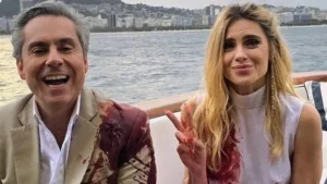 Alexandre Nero e Carolina Dieckmmann nos bastidores de "Vale Tudo" • Reprodução/Instagram