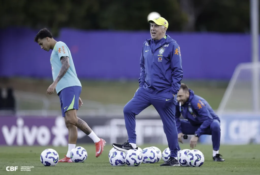 Carlo Ancelotti, técnico da Seleção Brasileira • @rafaelribeirorio / CBF