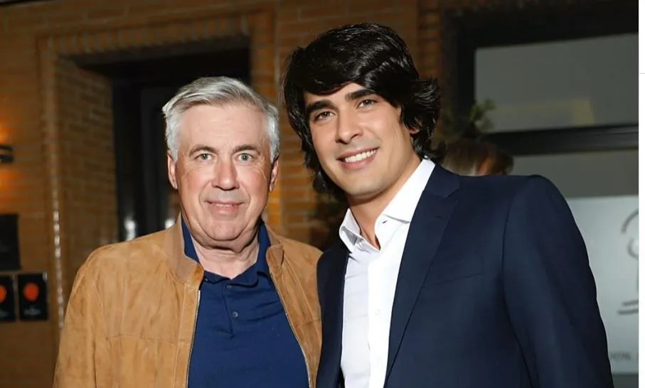 Ancelotti e Diego Fernandes, empresário que quer investir no São Paulo • Foto: Reprodução / Instagram