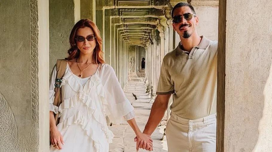 Giovanna Lancellotti e Gabriel David estão curtindo a lua de mel no Camboja • Instagram/Gabriel David/Giovanna Lancellotti