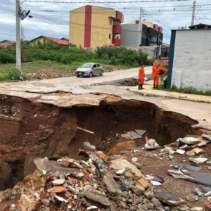 Chuvas provocaram estragos na infraestrutura pública | Foto: Divulgação / Prefeitura de Águas Lindas