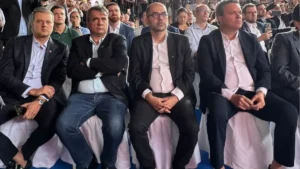 Lançamento do 'novo' Serra Dourada reúne dirigentes de Goiás, Vila Nova e Atlético (Foto: Rafael Bessa/Mais Goiás)