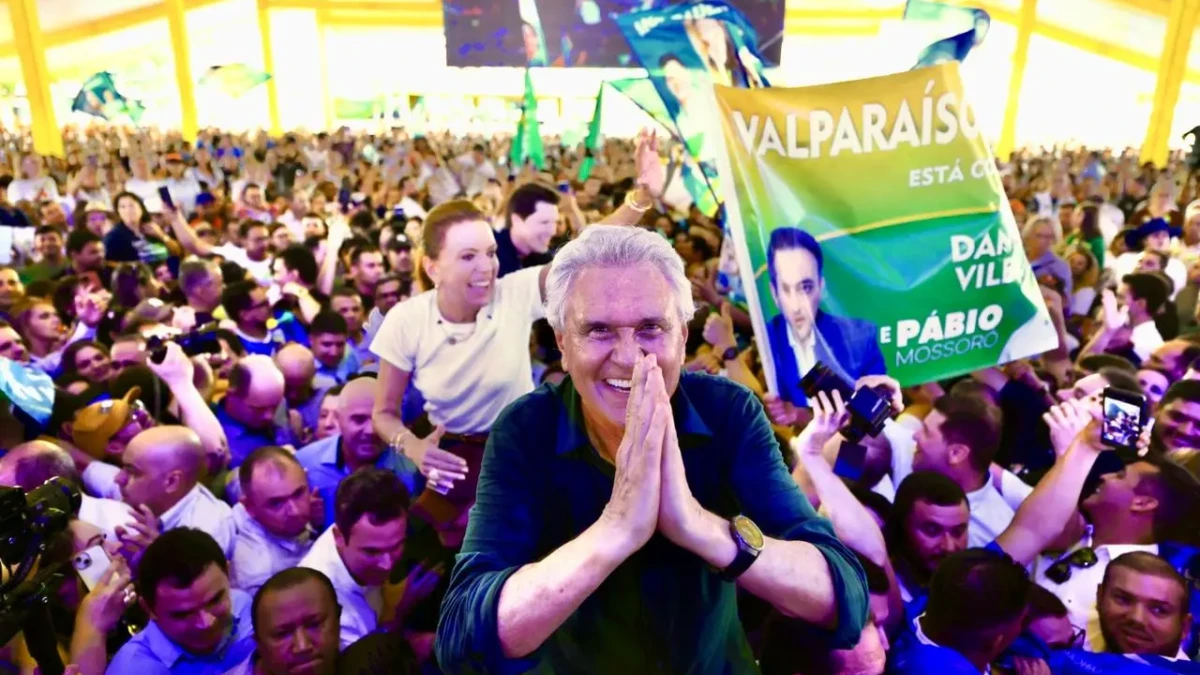 Caiado: grande público em Jaraguá (foto divulgação)