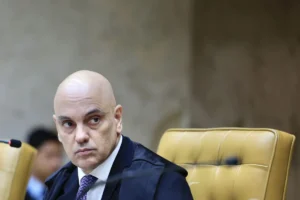 O ministro Alexandre de Moraes durante sessão plenária do STF • Fellipe Sampaio/STF
