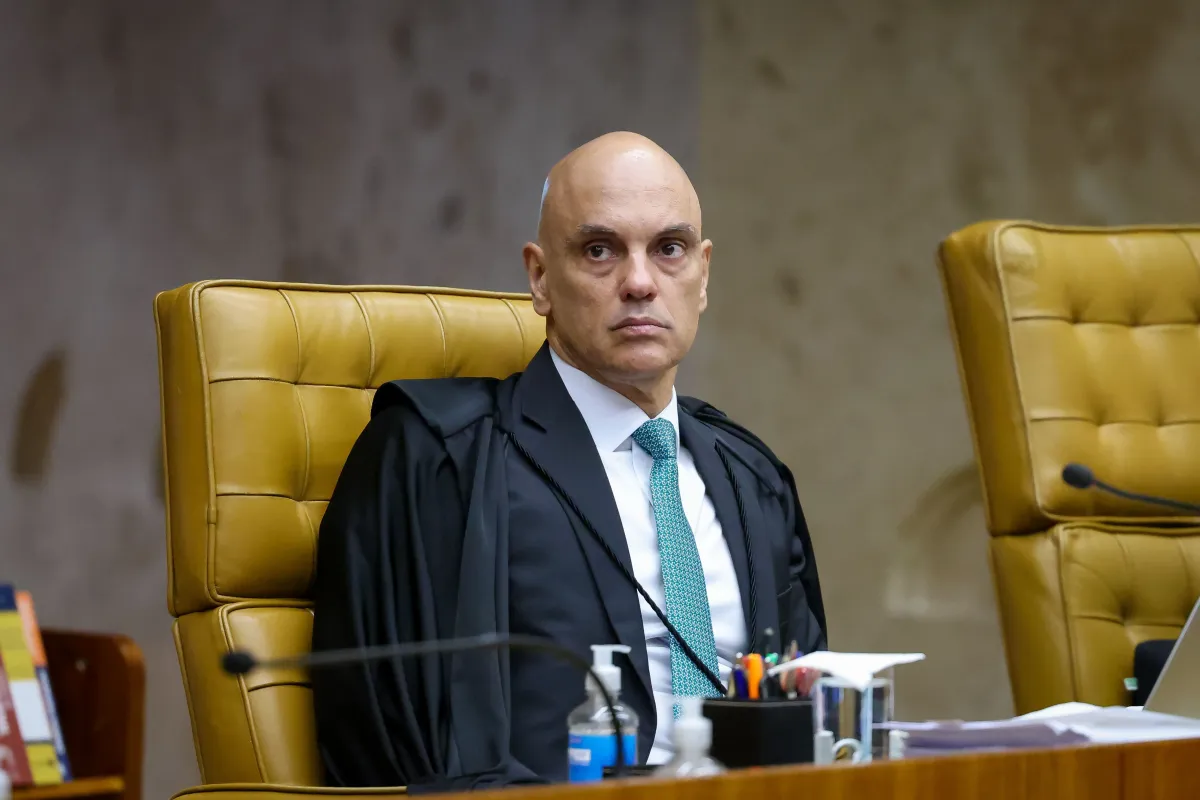 O ministro Alexandre de Moraes durante sessão plenária do STF • Gustavo Moreno/STF